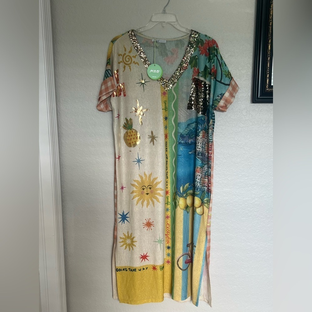 M&G made in Italia Colorful Sequin V-Neck Dress
Caja 1